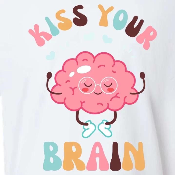 Kiss Your Brain Mental Health Brain Sueded Cloud Jersey T-Shirt