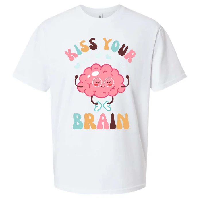 Kiss Your Brain Mental Health Brain Sueded Cloud Jersey T-Shirt