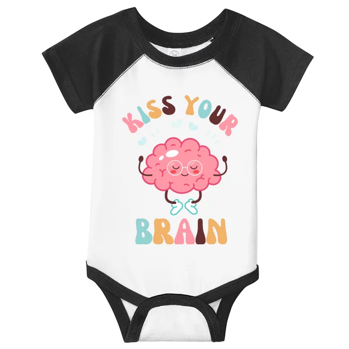 Kiss Your Brain Mental Health Brain Infant Baby Jersey Bodysuit