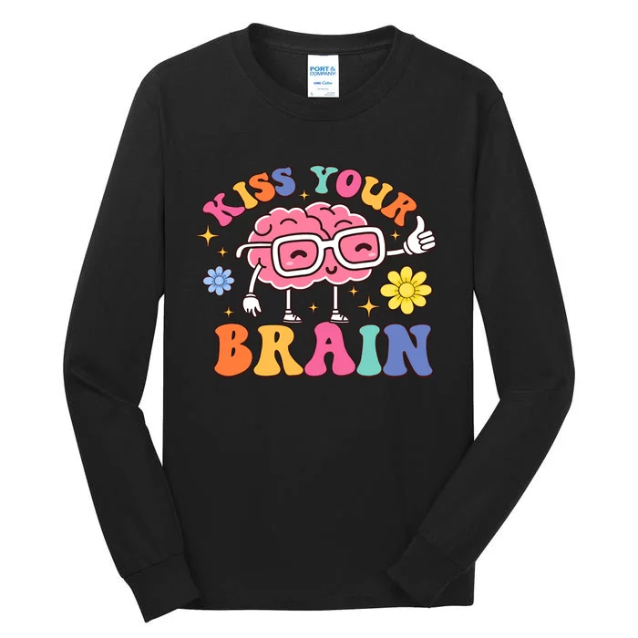 Kiss Your Brain Cute Teacher Appreciation Back To School Tall Long Sleeve T-Shirt