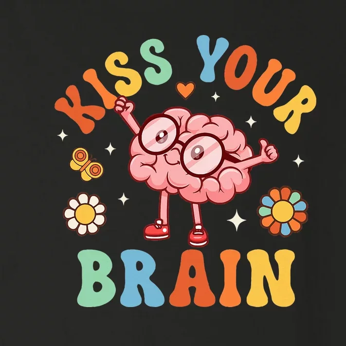 Kiss Your Brain Teacher For Back To School Toddler Long Sleeve Shirt