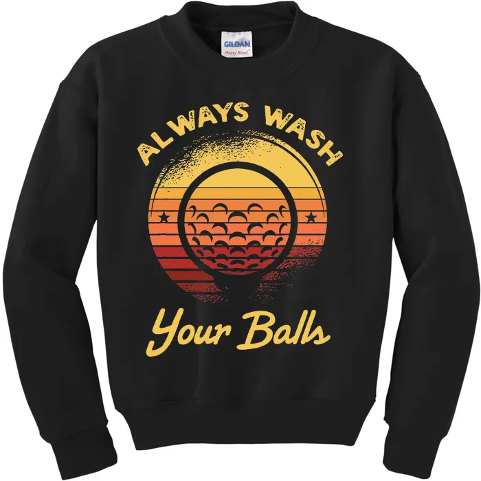 Keep Your Balls Clean Funny Golfer Sayings Kids Sweatshirt