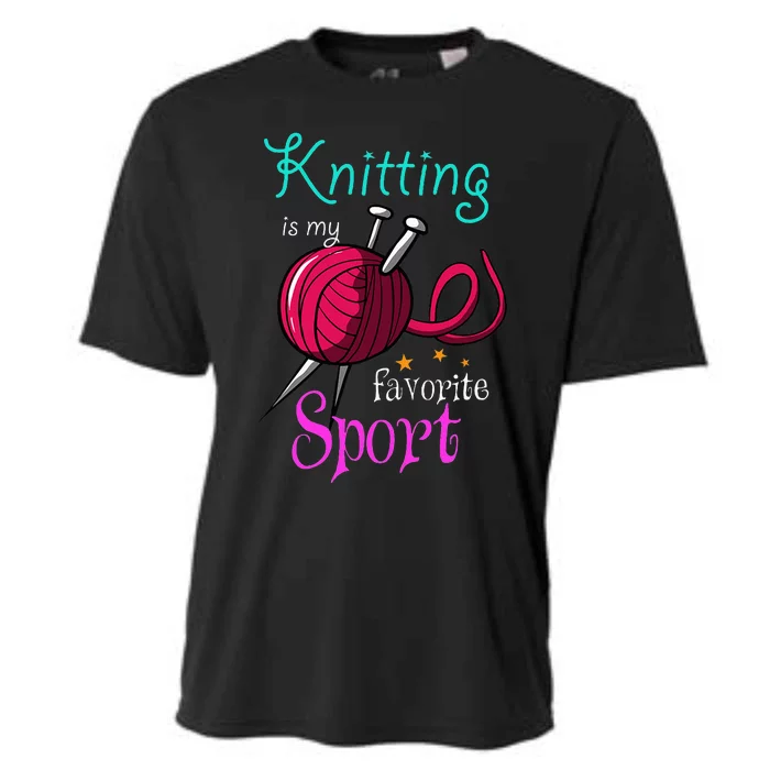 Knitting Yarn Craft Hand Knit Handcraft Knitters Knitting Cooling Performance Crew T-Shirt