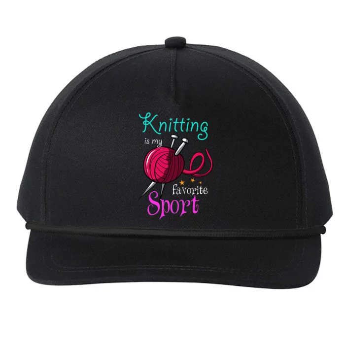 Knitting Yarn Craft Hand Knit Handcraft Knitters Knitting Snapback Five-Panel Rope Hat