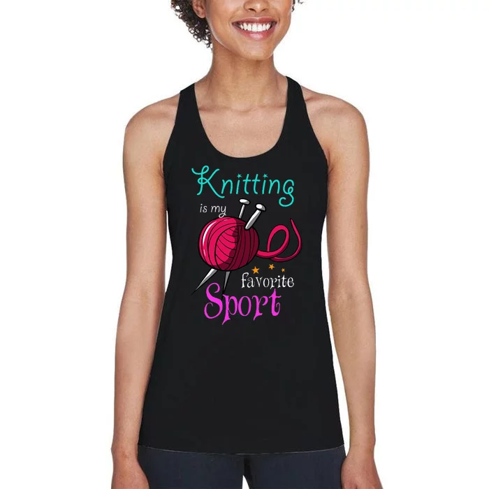 Knitting Yarn Craft Hand Knit Handcraft Knitters Knitting Women's Racerback Tank