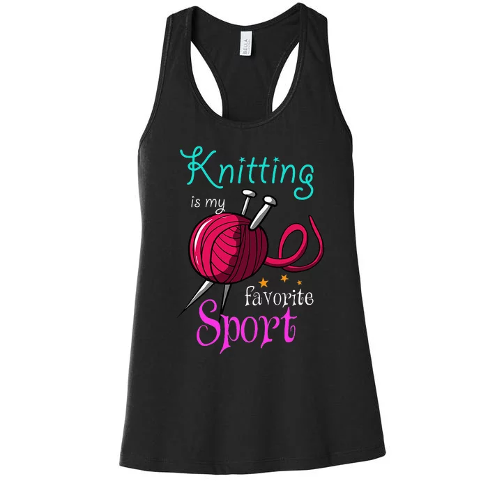 Knitting Yarn Craft Hand Knit Handcraft Knitters Knitting Women's Racerback Tank