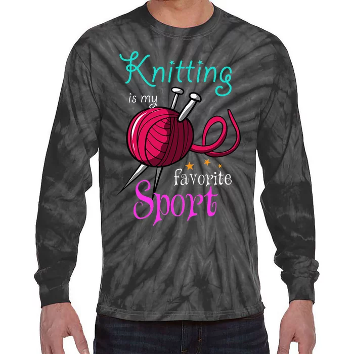 Knitting Yarn Craft Hand Knit Handcraft Knitters Knitting Tie-Dye Long Sleeve Shirt