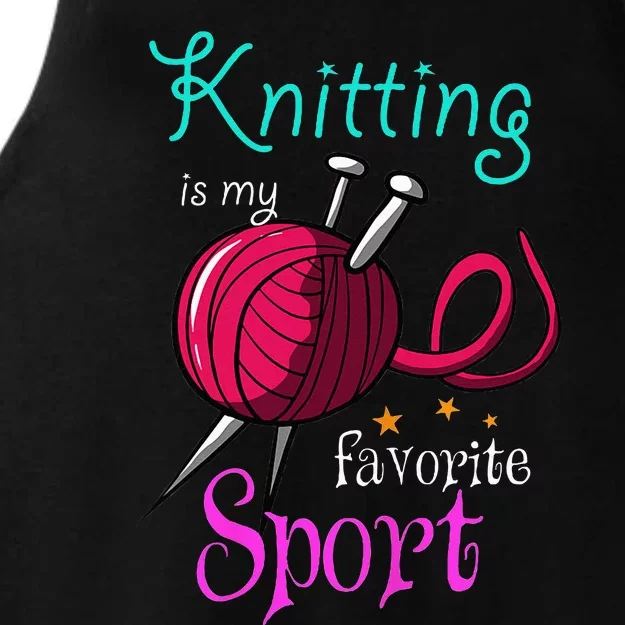 Knitting Yarn Craft Hand Knit Handcraft Knitters Knitting Ladies Tri-Blend Wicking Tank