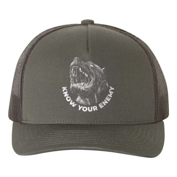 Know Your Enemy Realistic Pitbull Dog Yupoong Adult 5-Panel Trucker Hat