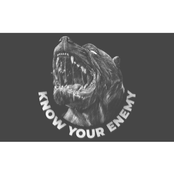 Know Your Enemy Realistic Pitbull Dog Bumper Sticker