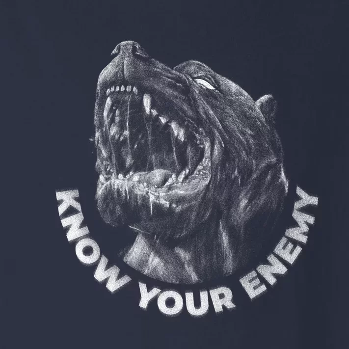 Know Your Enemy Realistic Pitbull Dog Toddler Long Sleeve Shirt