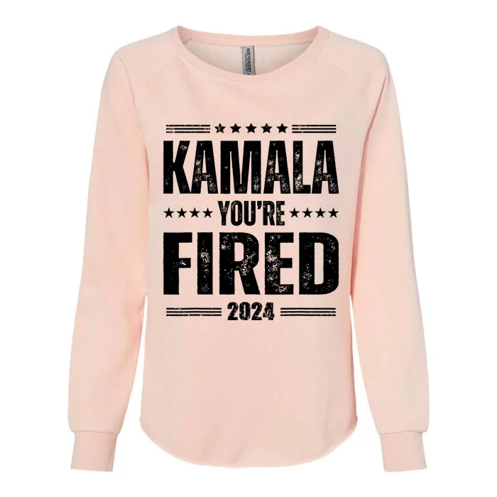 Kamala Youre Fired Funny Anti Kamala Harris Election 2024 Womens California Wash Sweatshirt