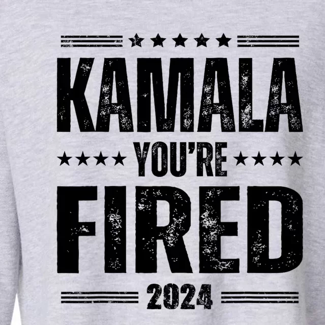 Kamala Youre Fired Funny Anti Kamala Harris Election 2024 Cropped Pullover Crew