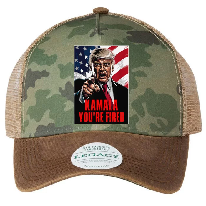 Kamala YouRe Fired Trump 2024 Funny Supporter Anti Kamala Legacy Tie Dye Trucker Hat