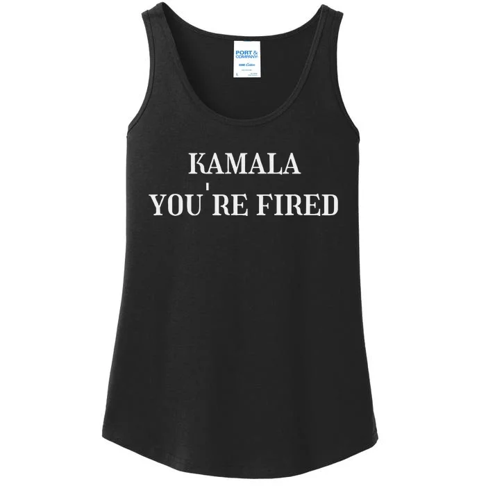 Kamala YouRe Fired Funny Text Ladies Essential Tank