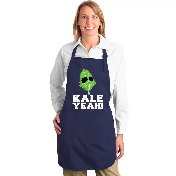 Kale Yeah Funny Vegan Pun Kale Yeah Full-Length Apron With Pocket