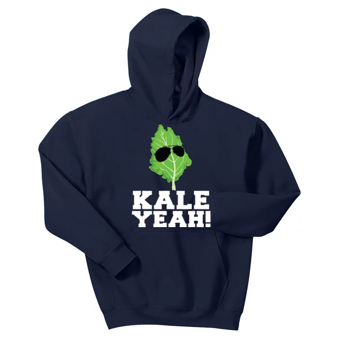 Kale Yeah Funny Vegan Pun Kale Yeah Kids Hoodie