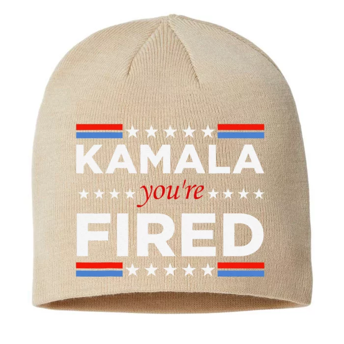 Kamala YouRe Fired Funny President Trump Laughing At Kamala 8 1/2in Sustainable Knit Beanie