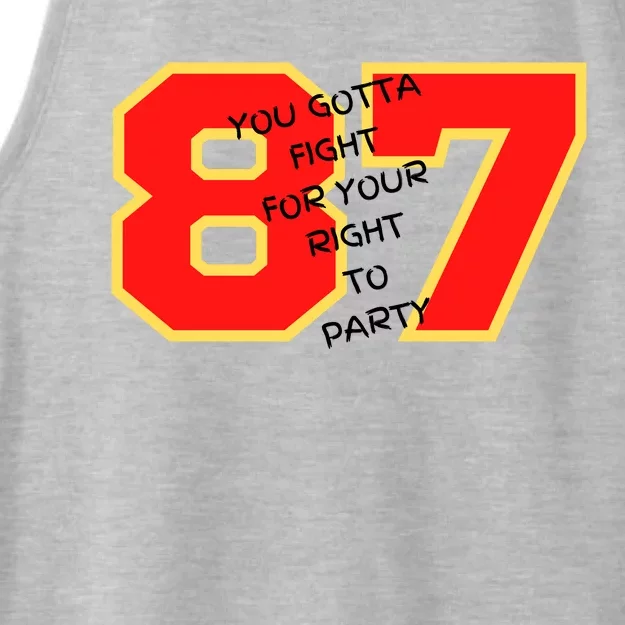 Kelce You Gotta Fight For Your Right To Party Ladies Tri-Blend Wicking Tank