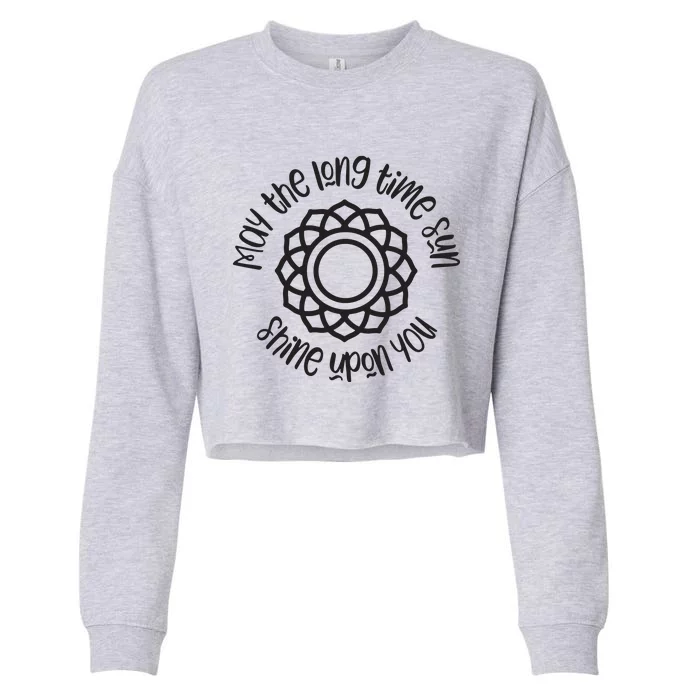 Kundalini Yoga May The Long Time Sun Shine Upon You Cropped Pullover Crew