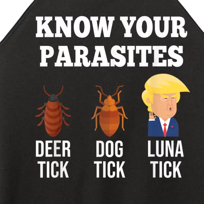 Know Your Parasites Antitrump Funny Luna Tick Resist Women’s Perfect Tri Rocker Tank