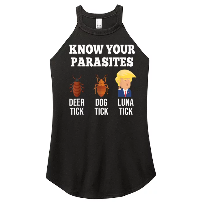 Know Your Parasites Antitrump Funny Luna Tick Resist Women’s Perfect Tri Rocker Tank