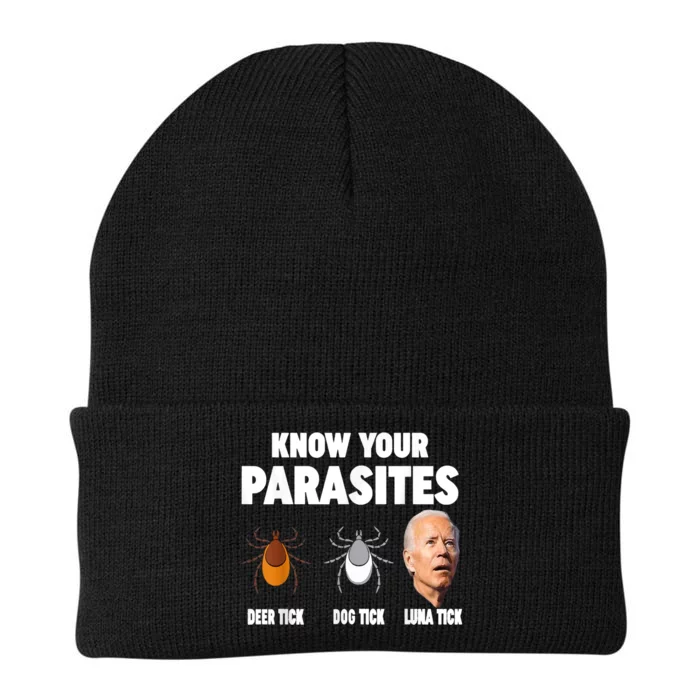 Know Your Parasites Anti Joe Biden Knit Cap Winter Beanie