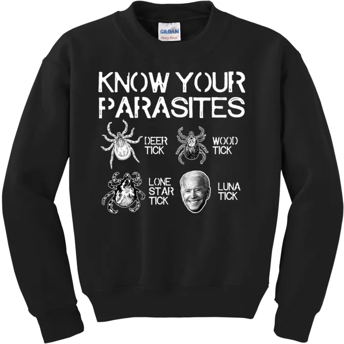 Know Your Parasites Tick Biden Kids Sweatshirt