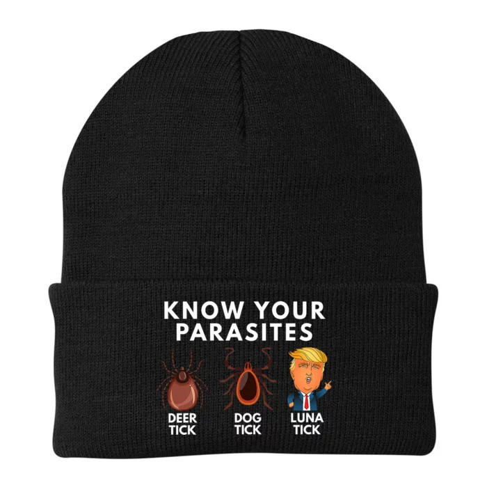 Know Your Parasites Deer Tick Dog Tick Luna Tick Anti Trump Knit Cap Winter Beanie