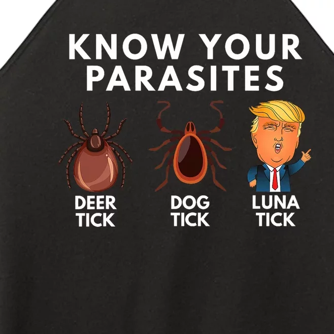 Know Your Parasites Deer Tick Dog Tick Luna Tick Anti Trump Women’s Perfect Tri Rocker Tank