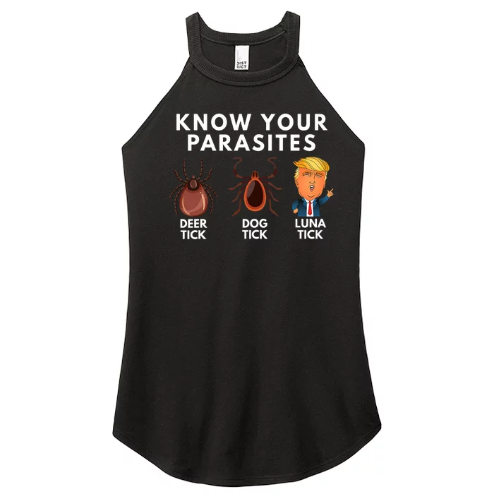 Know Your Parasites Deer Tick Dog Tick Luna Tick Anti Trump Women’s Perfect Tri Rocker Tank