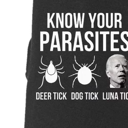 Know Your Parasites Anti Joe Biden Sucks Doggie 3-End Fleece Hoodie