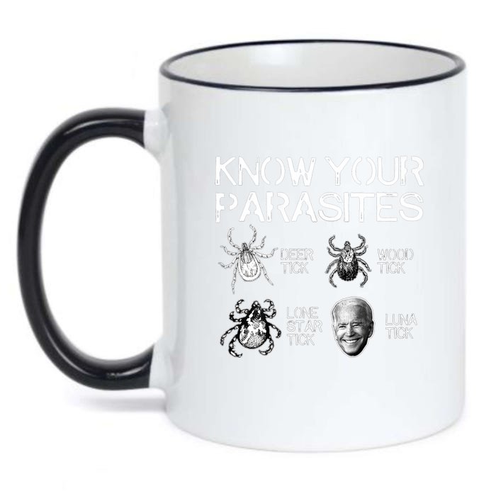 Know Your Parasites Tick Biden Front & Back Black Color Changing Mug