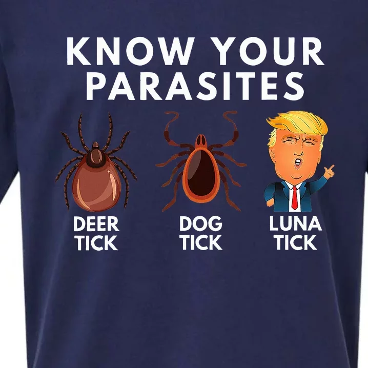 Know Your Parasites Deer Tick Dog Tick Luna Tick Anti Trump Sueded Cloud Jersey T-Shirt