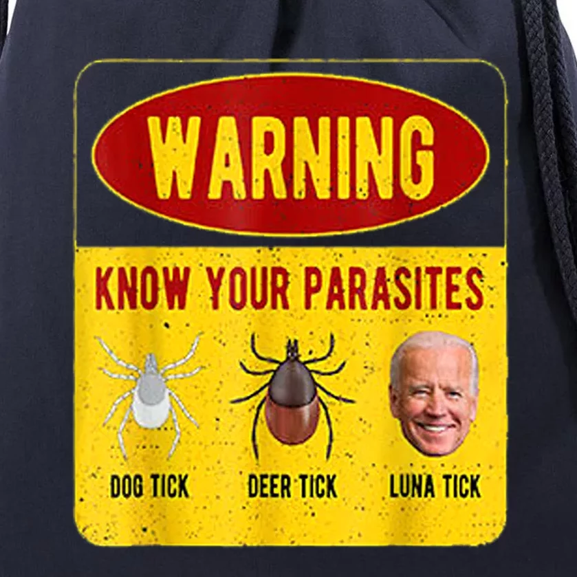 Know Your Parasites Joe Biden Drawstring Bag