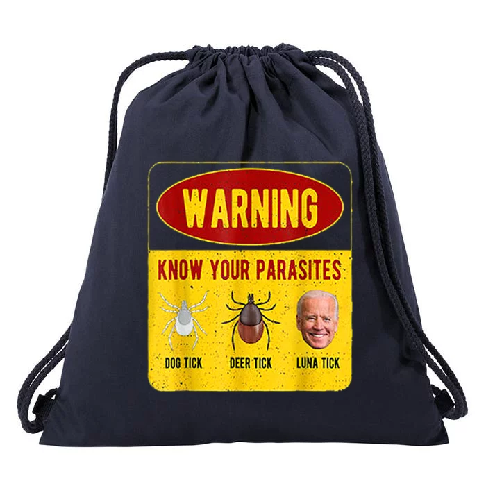 Know Your Parasites Joe Biden Drawstring Bag