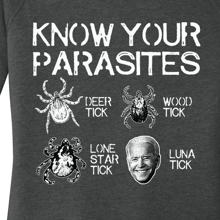 Know Your Parasites Tick Biden Classic Women's Perfect Tri Tunic Long Sleeve Shirt