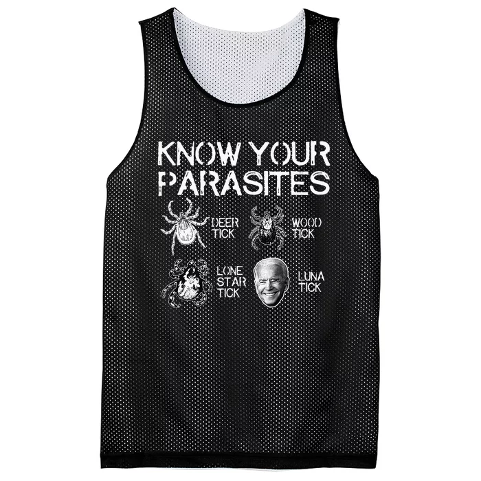 Know Your Parasites Tick Biden Classic Mesh Reversible Basketball Jersey Tank