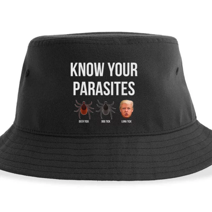 Know Your Parasites Dump President Trump Parasite Lunatic Sustainable Bucket Hat