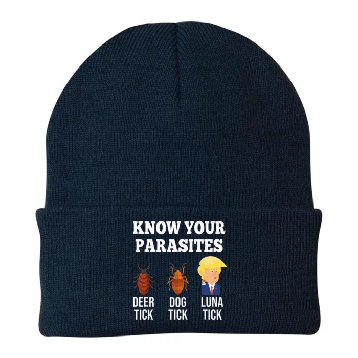 Know Your Parasites Antitrump Funny Luna Tick Resist Knit Cap Winter Beanie