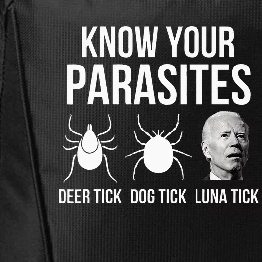 Know Your Parasites Anti Joe Biden Sucks Funny Political City Backpack