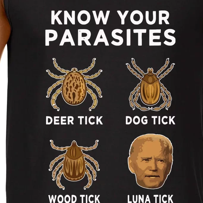 Know Your Parasites Funny Anti Joe Biden On Back Comfort Colors® Tank Top