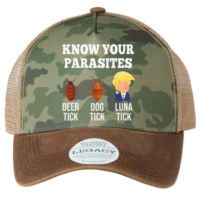 Know Your Parasites Antitrump Funny Luna Tick Resist Legacy Tie Dye Trucker Hat