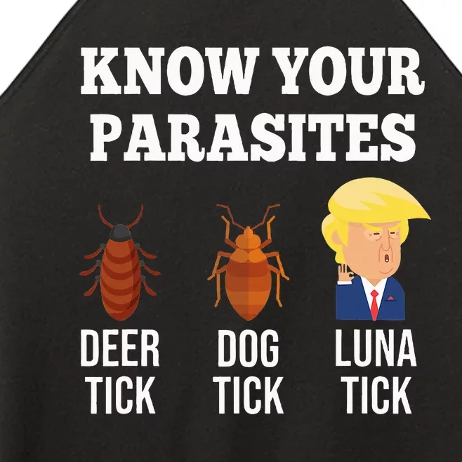 Know Your Parasites Antitrump Funny Luna Tick Resist Women’s Perfect Tri Rocker Tank