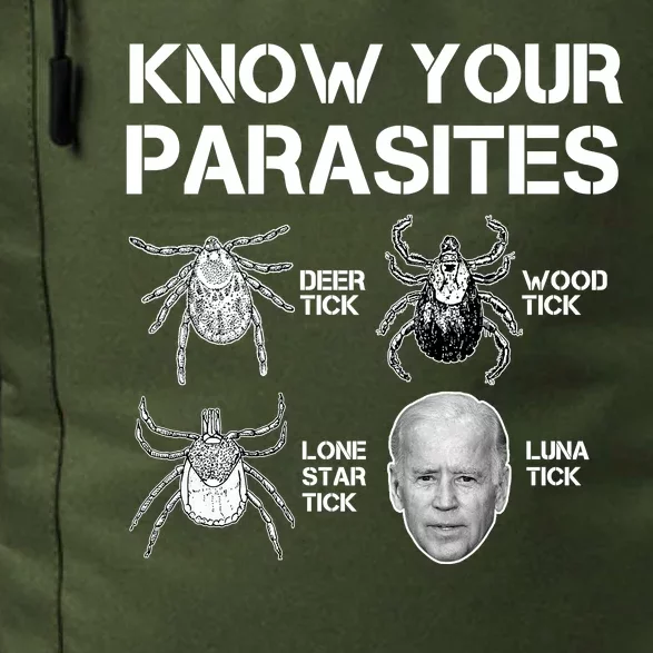 Know Your Parasites Anti Joe Biden Funny Daily Commute Backpack