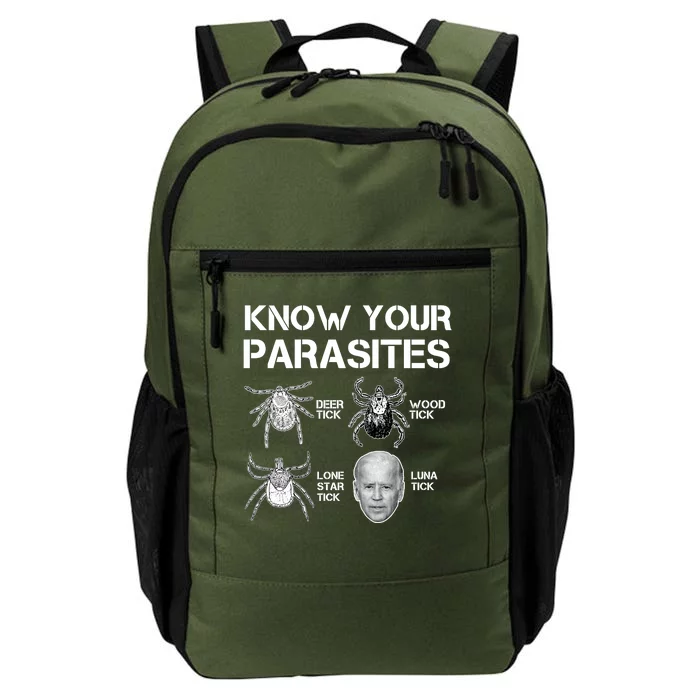 Know Your Parasites Anti Joe Biden Funny Daily Commute Backpack