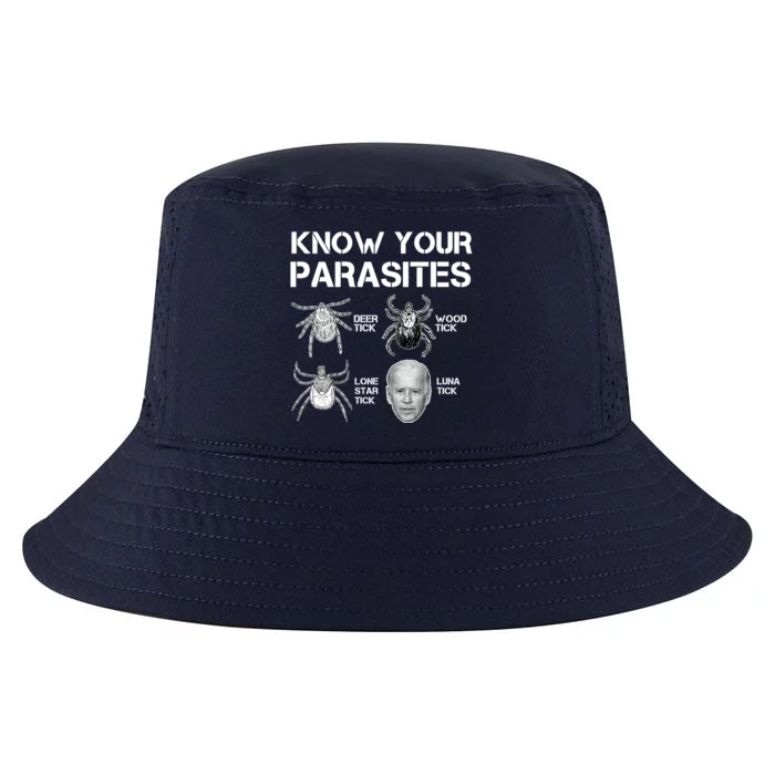 Know Your Parasites Anti Joe Biden Funny Cool Comfort Performance Bucket Hat