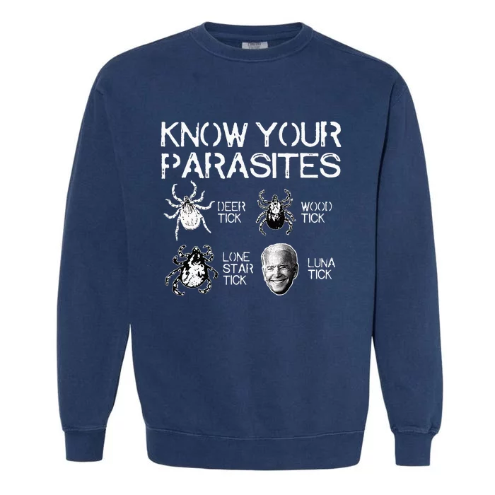 Know Your Parasites Tick Biden Classic Garment-Dyed Sweatshirt