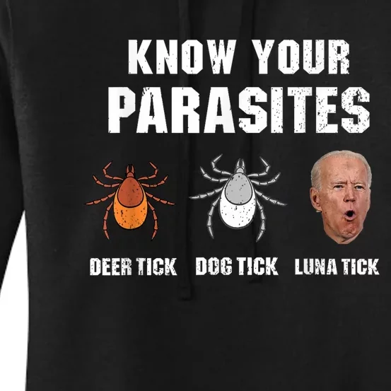 Know Your Parasites Anti Joe Biden Women's Pullover Hoodie