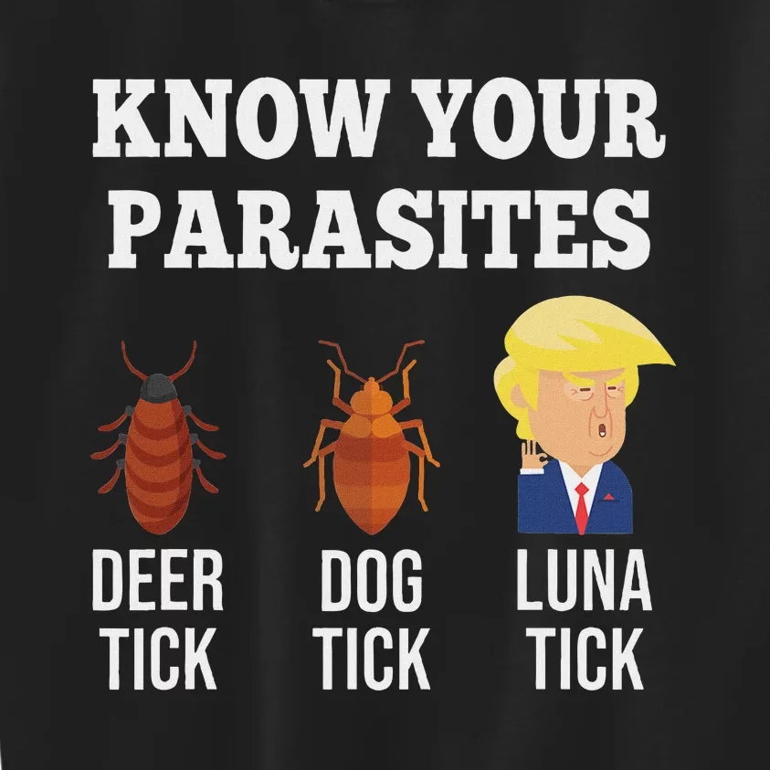 Know Your Parasites Anti Trump Luna Tick Kids Sweatshirt